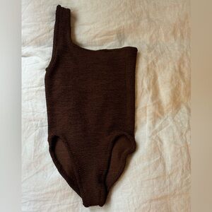 Hunza G Brown One Piece Swimsuit